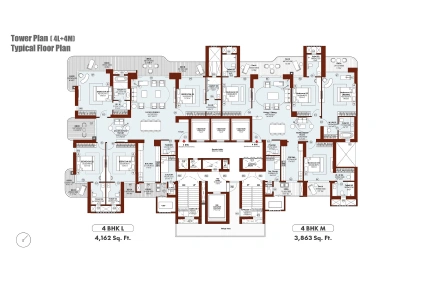 4 BHK L 4162 SQFT