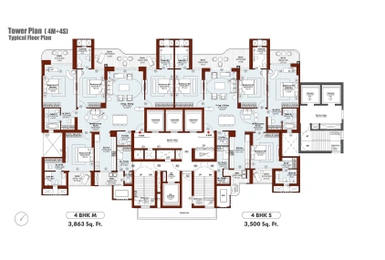 4 BHK M 3863 SQFT